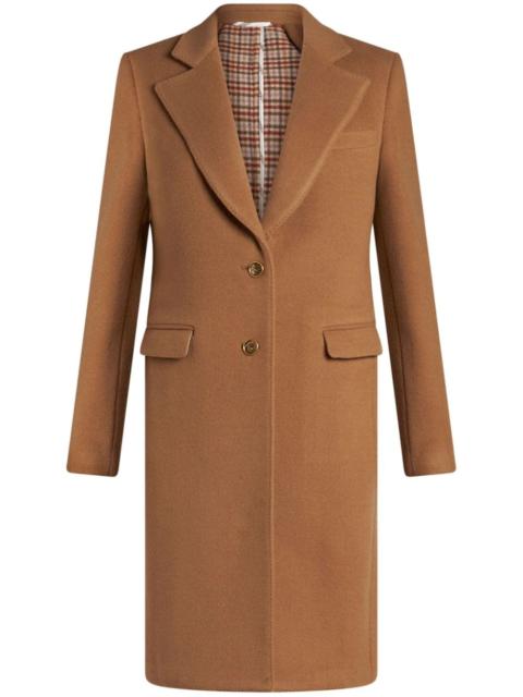 Etro logo-engraved buttons coat