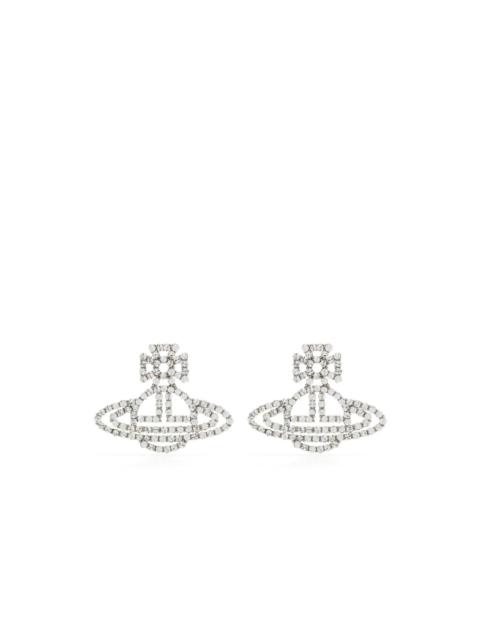 Orb crystal stud earrings