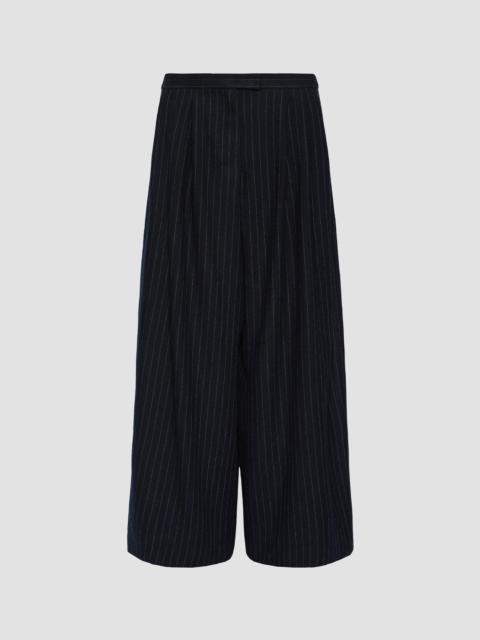 Max Mara Women's Pinstripe Silk Trousers - Midnight Blue