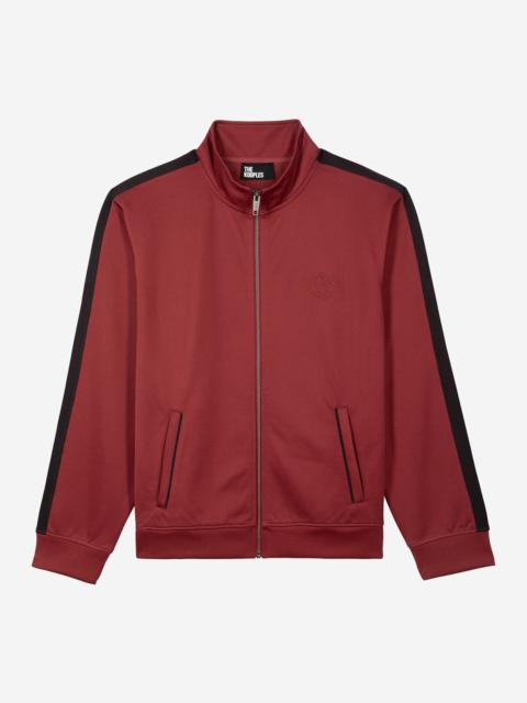 The Kooples BURGUNDY ZIP-UP SWEATSHIRT
