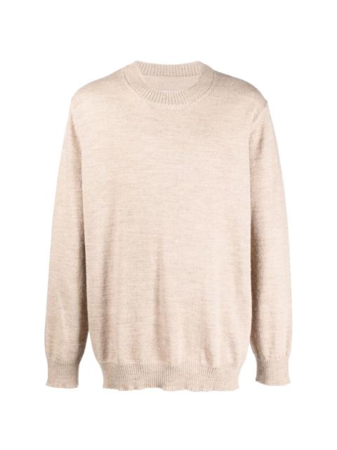 fine-knit crew-neck jumper