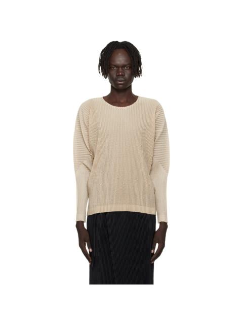 ISSEY MIYAKE Beige Light Mesh T-shirt