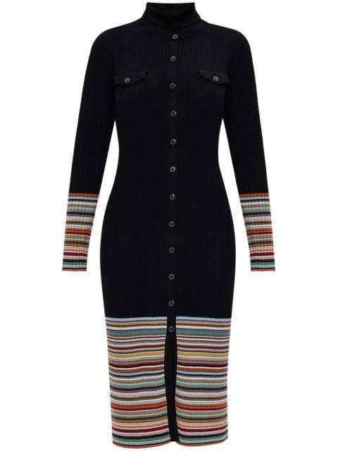 striped midi dress
