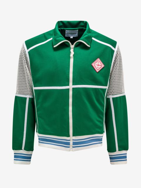 CASABLANCA Casablanca Green Interlock Mesh Track Jacket