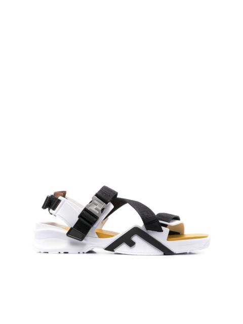 Flow jacquard-logo sandals