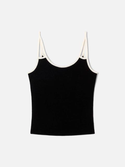 RE/DONE Hanes Gemini Tank - Black with Vintage White