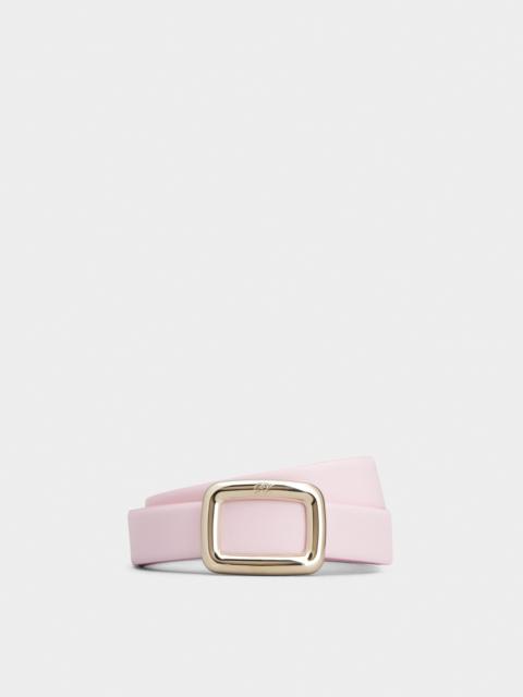 Roger Vivier Viv' Choc Metal Buckle Belt in Leather