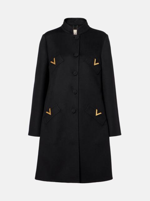 Valentino VGold wool and cashmere coat