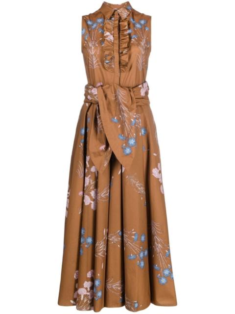 GIAMBATTISTA VALLI floral-print cotton midi dress