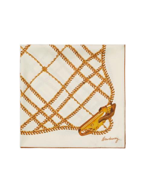 Burberry chain-check silk scarf