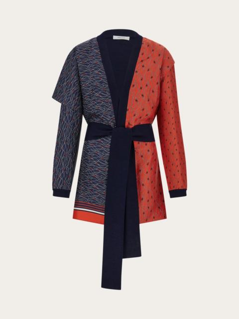 FERRAGAMO Pure wool and silk cardigan