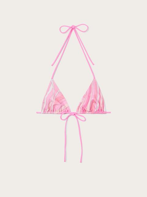 PUCCI IRIDE PRINT TRIANGLE BIKINI TOP