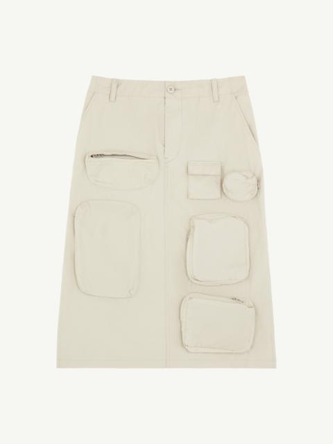 MM6 Maison Margiela Cotton Gabardine Midi Skirt