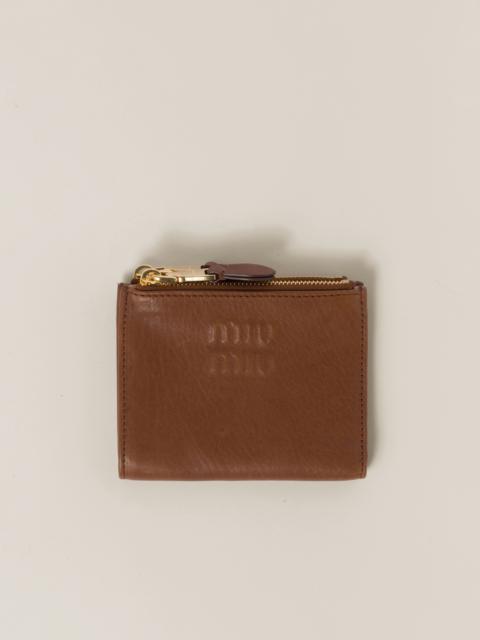 Small nappa leather wallet