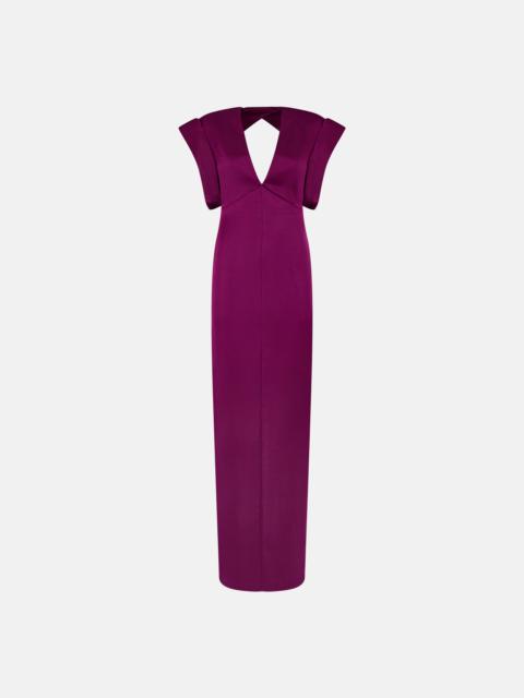 THE ATTICO ''KARA'' BURGUNDY LONG DRESS