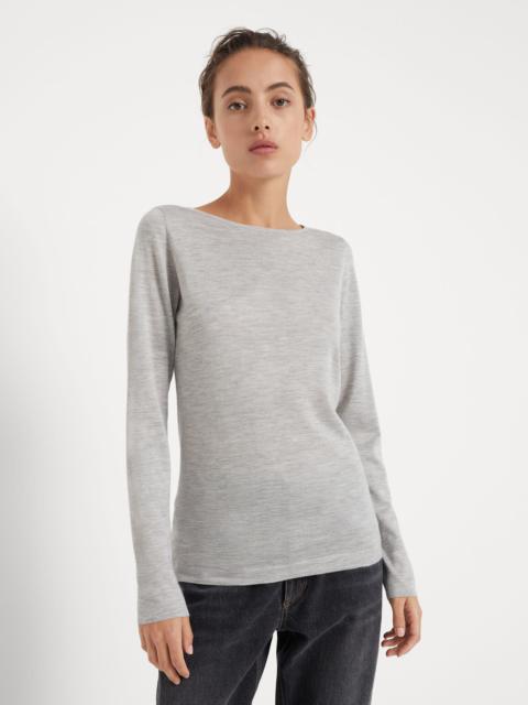 Cashmere and silk lightweight sweater