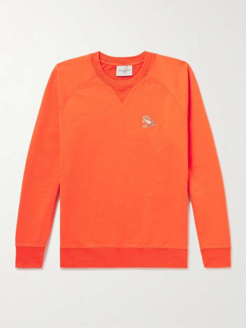 Maison Kitsuné Chillax Fox Logo-Appliquéd Cotton-Jersey Sweatshirt