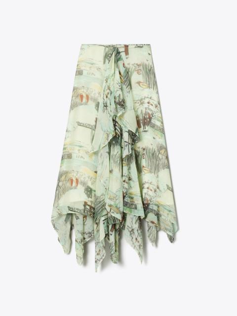 TORY BURCH Printed Chiffon Skirt