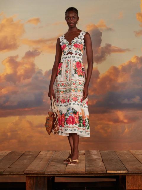 FARM RIO Off-White Bloom Garden Maxi Dress