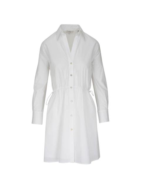 drawstring-waist cotton shirtdress