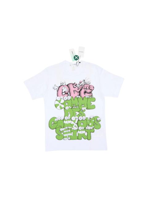 Comme Des Garçons CDG Shirt x KAWS Print T-shirt White/Green/Pink