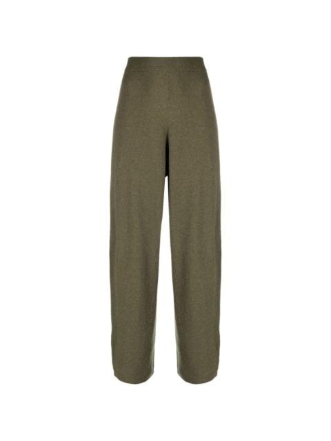 wool-blend knitted trousers