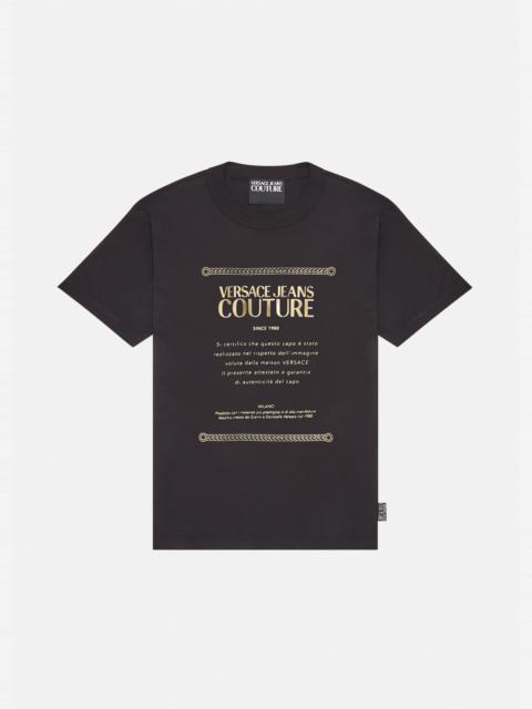 Gold foil Etichetta Print T-Shirt