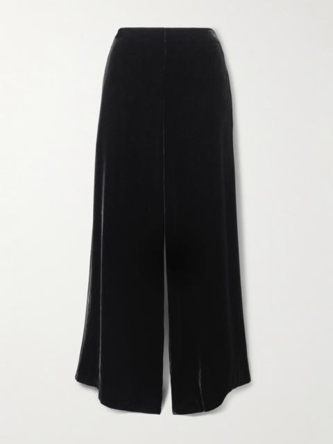 The Row Elezar Velvet Wide-leg Pants