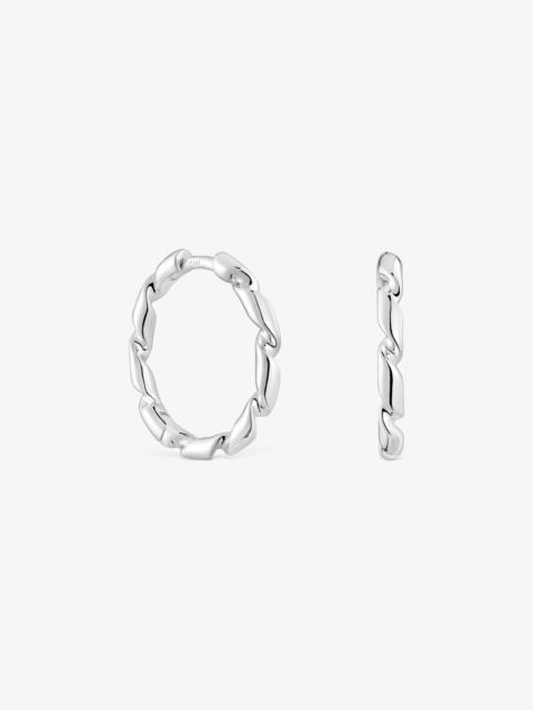 TOUS Twisted 15 mm silver Hoop earrings