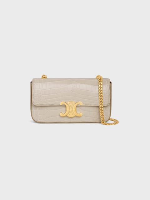 CELINE CHAIN SHOULDER BAG triomphe in Crocodile