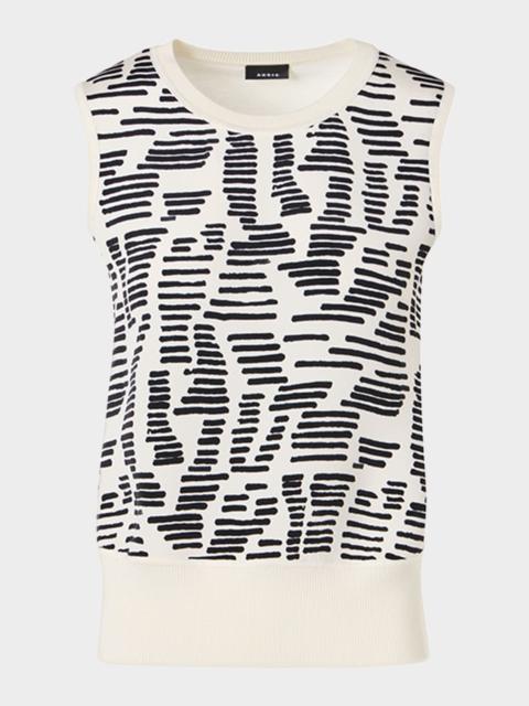AKRIS Dance Movements Sleeveless Silk Top