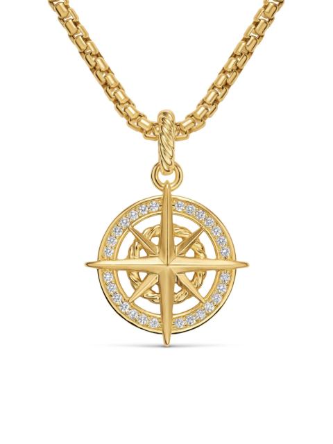 DAVID YURMAN Women's Compass Amulet in 18K Yellow Gold with Diamonds, 21.3MM - Diamond