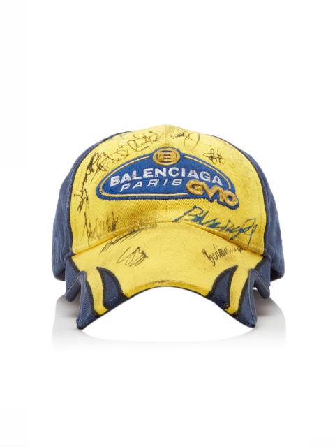 BALENCIAGA Scribble Cotton-Drill Cap yellow
