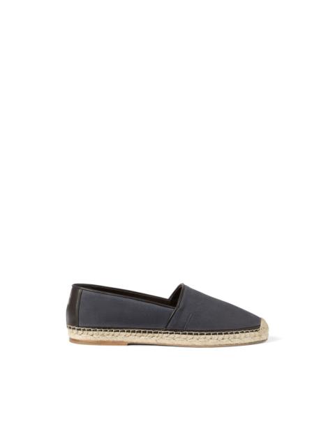 Brunello Cucinelli grained-calfskin espadrilles with piping