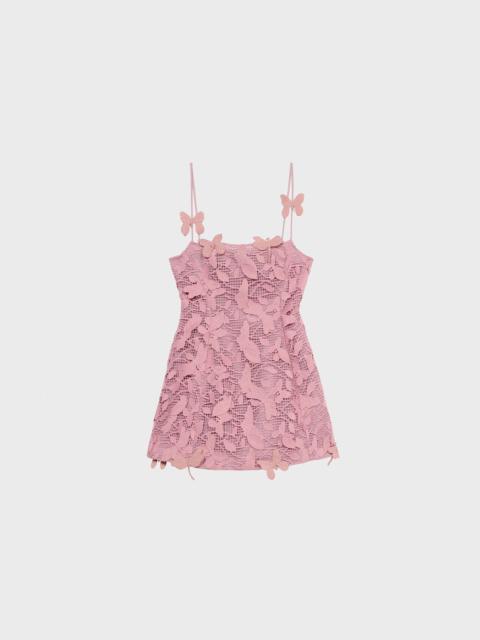 Blumarine SHORT DRESS IN MACRAMÉ LACE