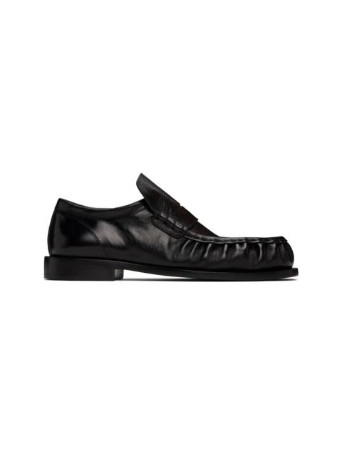 Dries Van Noten Black Leather Loafers