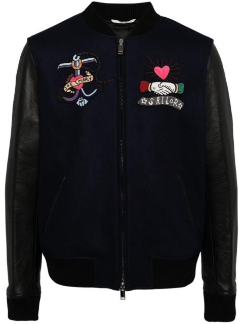 Valentino bead-logo detailing jacket