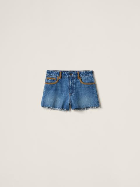 Miu Miu Denim and corduroy shorts