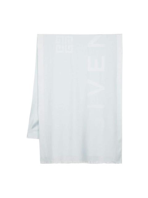 Givenchy logo-jacquard silk-blend scarf