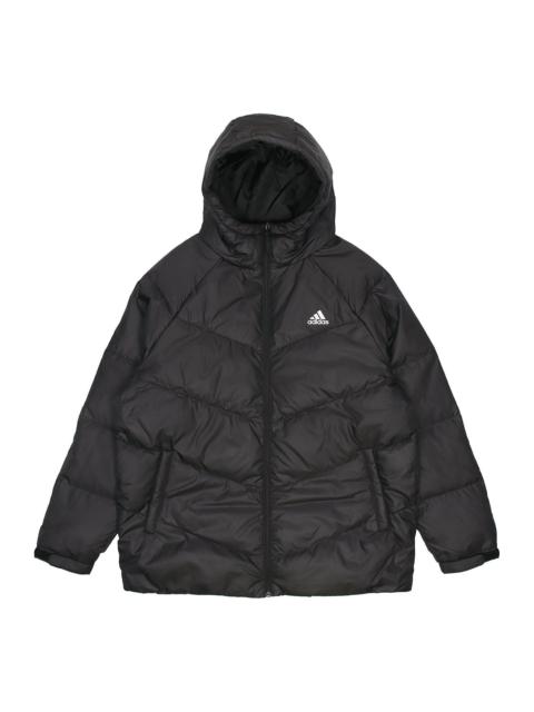 adidas Cb Down Jkt Casual Stay Warm Sports hooded down Jacket Black H20783