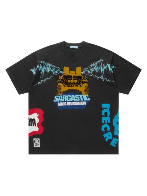ICECREAM ICECREAM X SARCASTIC COTTON T-SHIRT SONIC DEVASTATION