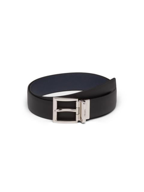 Prada Saffiano Leather Reversible Belt