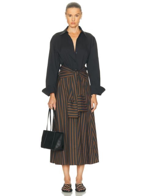 SIMONMILLER Loch Poplin Tie Maxi Dress