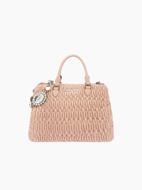 Miu Miu Miu Crystal Cloqué Nappa Leather bag