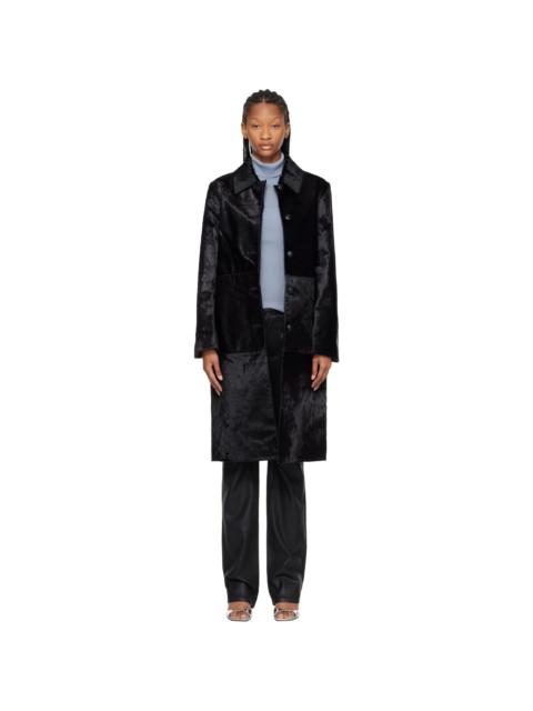 RÓHE Black Pony Hair Coat