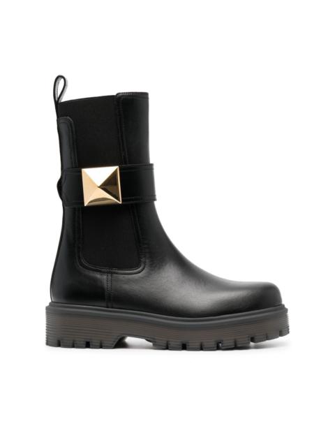 Valentino stud-embellished leather boots