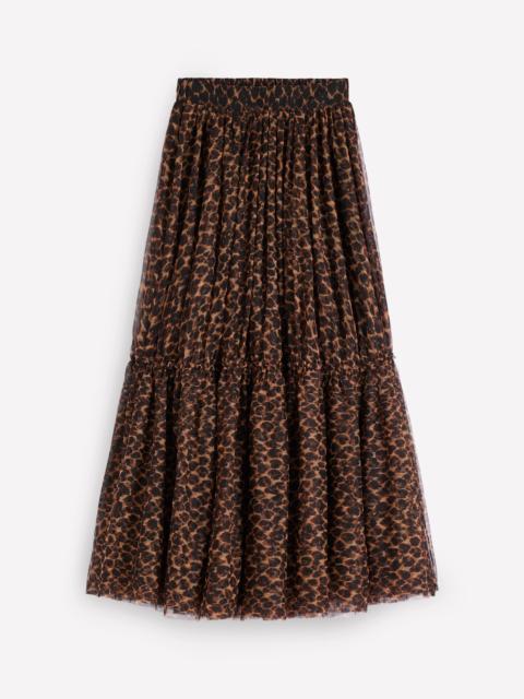 BODEN Anna Tulle Midi Skirt-Leopard