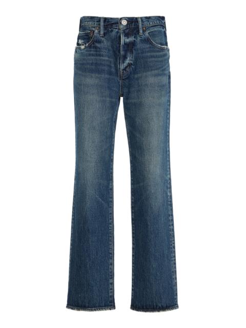 MOUSSY VINTAGE Wiley Mid-Rise Straight-Leg Jeans dark wash