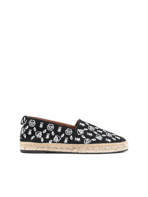 PHILIPP PLEIN logo-print espadrilles