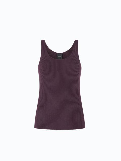 PINKO RIBBED MERINO WOOL VEST TOP